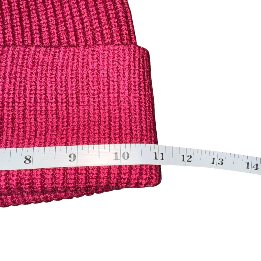 Lululemon Ribbed Merino Wool Blend Knit Beanie Pomegranate L/XL NWT Winter Hat - Picture 5 of 6